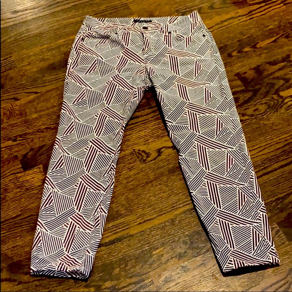 Theory cropped print jean🦓